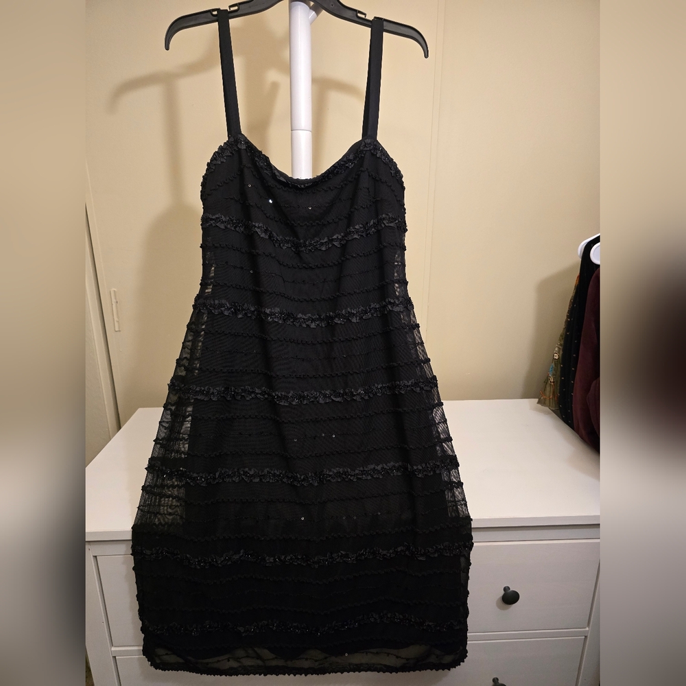 JS Collections Black 2-Piece Dress & Jacket Set Size 16W NWT - Picture 6 of 7